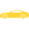 Icône jaune d'une voiture sportive indiquant les différentes voitures de celtic VTC